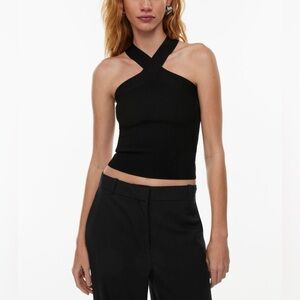 Aritzia Babaton Sculpt Knit Criss Cross Tank
